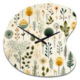 Earthy Zen Garden - Asymmetric Metal Wall Clock