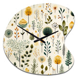 Earthy Zen Garden - Asymmetric Metal Wall Clock
