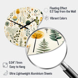 Earthy Zen Garden - Asymmetric Metal Wall Clock