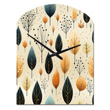 Modern Leaf Patterns II - Asymmetric Metal Wall Clock