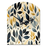 Modern Leaf Patterns VI - Asymmetric Metal Wall Clock