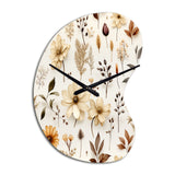 Rustic Foliage - Asymmetric Metal Wall Clock