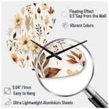 Rustic Foliage - Asymmetric Metal Wall Clock