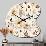 Rustic Foliage - Asymmetric Metal Wall Clock