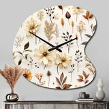 Rustic Foliage - Asymmetric Metal Wall Clock