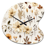 Rustic Foliage - Asymmetric Metal Wall Clock