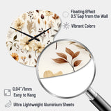 Rustic Foliage - Asymmetric Metal Wall Clock