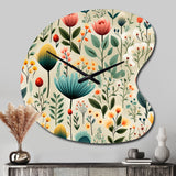 Gardens - Asymmetric Metal Wall Clock