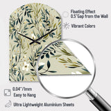 Zen Foliage - Asymmetric Metal Wall Clock
