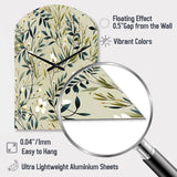 Zen Foliage - Asymmetric Metal Wall Clock