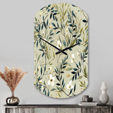 Zen Foliage - Asymmetric Metal Wall Clock