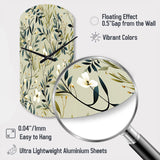 Zen Foliage - Asymmetric Metal Wall Clock