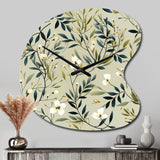 Zen Foliage - Asymmetric Metal Wall Clock