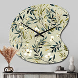 Zen Foliage - Asymmetric Metal Wall Clock
