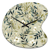 Zen Foliage - Asymmetric Metal Wall Clock