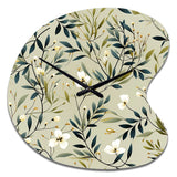 Zen Foliage - Asymmetric Metal Wall Clock