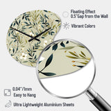 Zen Foliage - Asymmetric Metal Wall Clock