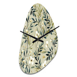 Zen Foliage - Asymmetric Metal Wall Clock