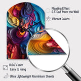 Popart Psychedelic Swirls - Asymmetric Metal Wall Clock