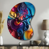 Popart Psychedelic Swirls - Asymmetric Metal Wall Clock