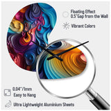 Popart Psychedelic Swirls - Asymmetric Metal Wall Clock