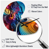 Popart Psychedelic Swirls - Asymmetric Metal Wall Clock