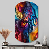 Popart Psychedelic Swirls - Asymmetric Metal Wall Clock