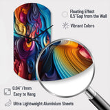 Popart Psychedelic Swirls - Asymmetric Metal Wall Clock