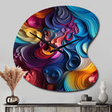Popart Psychedelic Swirls - Asymmetric Metal Wall Clock