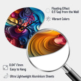 Popart Psychedelic Swirls - Asymmetric Metal Wall Clock