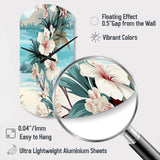 Seaside Reflections Tropical Pattern - Asymmetric Metal Wall Clock