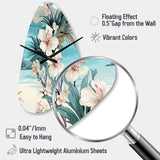 Seaside Reflections Tropical Pattern - Asymmetric Metal Wall Clock