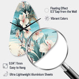 Seaside Reflections Tropical Pattern - Asymmetric Metal Wall Clock