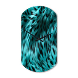 Turquoise And Black - Asymmetric Metal Wall Clock