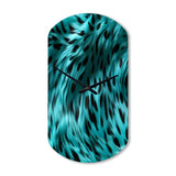 Turquoise And Black - Asymmetric Metal Wall Clock