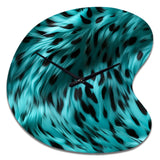 Turquoise And Black - Asymmetric Metal Wall Clock