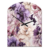 Ethereal Floral Delight Victorian Pattern - Asymmetric Metal Wall Clock