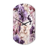 Ethereal Floral Delight Victorian Pattern - Asymmetric Metal Wall Clock