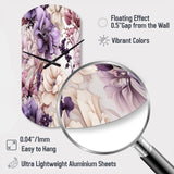 Ethereal Floral Delight Victorian Pattern - Asymmetric Metal Wall Clock