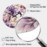 Ethereal Floral Delight Victorian Pattern - Asymmetric Metal Wall Clock