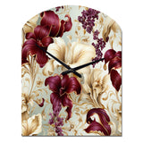 Royal Victorian Flourish Victorian Pattern - Asymmetric Metal Wall Clock