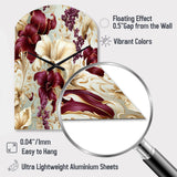 Royal Victorian Flourish Victorian Pattern - Asymmetric Metal Wall Clock
