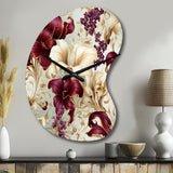 Royal Victorian Flourish Victorian Pattern - Asymmetric Metal Wall Clock