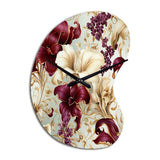 Royal Victorian Flourish Victorian Pattern - Asymmetric Metal Wall Clock