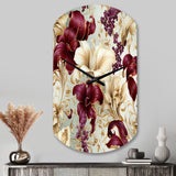 Royal Victorian Flourish Victorian Pattern - Asymmetric Metal Wall Clock