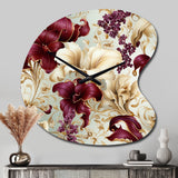 Royal Victorian Flourish Victorian Pattern - Asymmetric Metal Wall Clock
