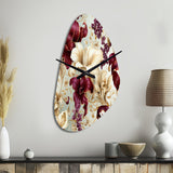 Royal Victorian Flourish Victorian Pattern - Asymmetric Metal Wall Clock