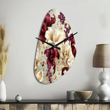 Royal Victorian Flourish Victorian Pattern - Asymmetric Metal Wall Clock