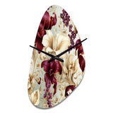Royal Victorian Flourish Victorian Pattern - Asymmetric Metal Wall Clock