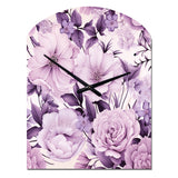 Victorian Elegance Soft Lavender Blossom - Asymmetric Metal Wall Clock